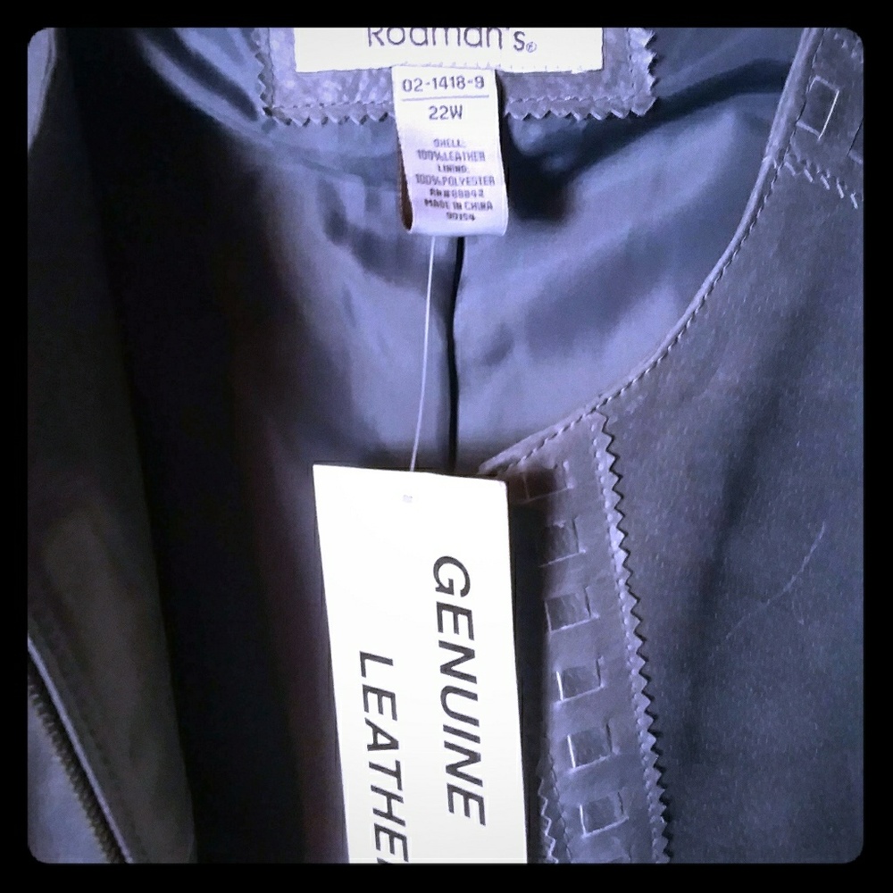 Never worn Leather car coat